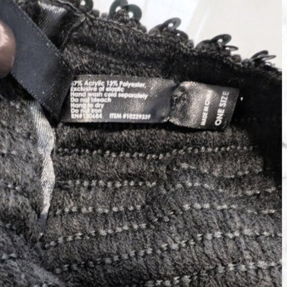 NWT | TORRID Black Sequin Beret Hat | Women’s Sparkly Winter Accessory - Picture 6 of 9